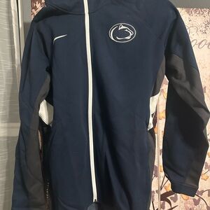 Nike Navy Blue Zip-Up Hoodie with Penn State logo